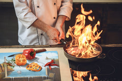 UNIQUE Tempered GLASS Kitchen Board 60D05A: View of the lighthouse
