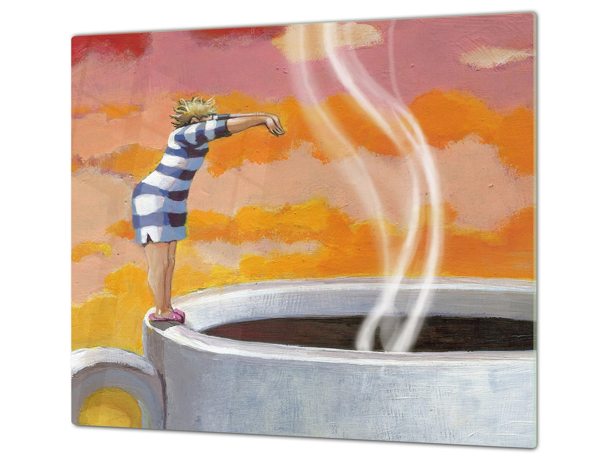 Glass Pastry Board 60D18: Hopping for coffee