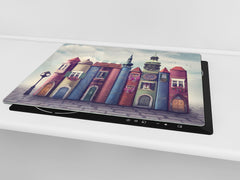Glass Pastry Board 60D18: Houses from books