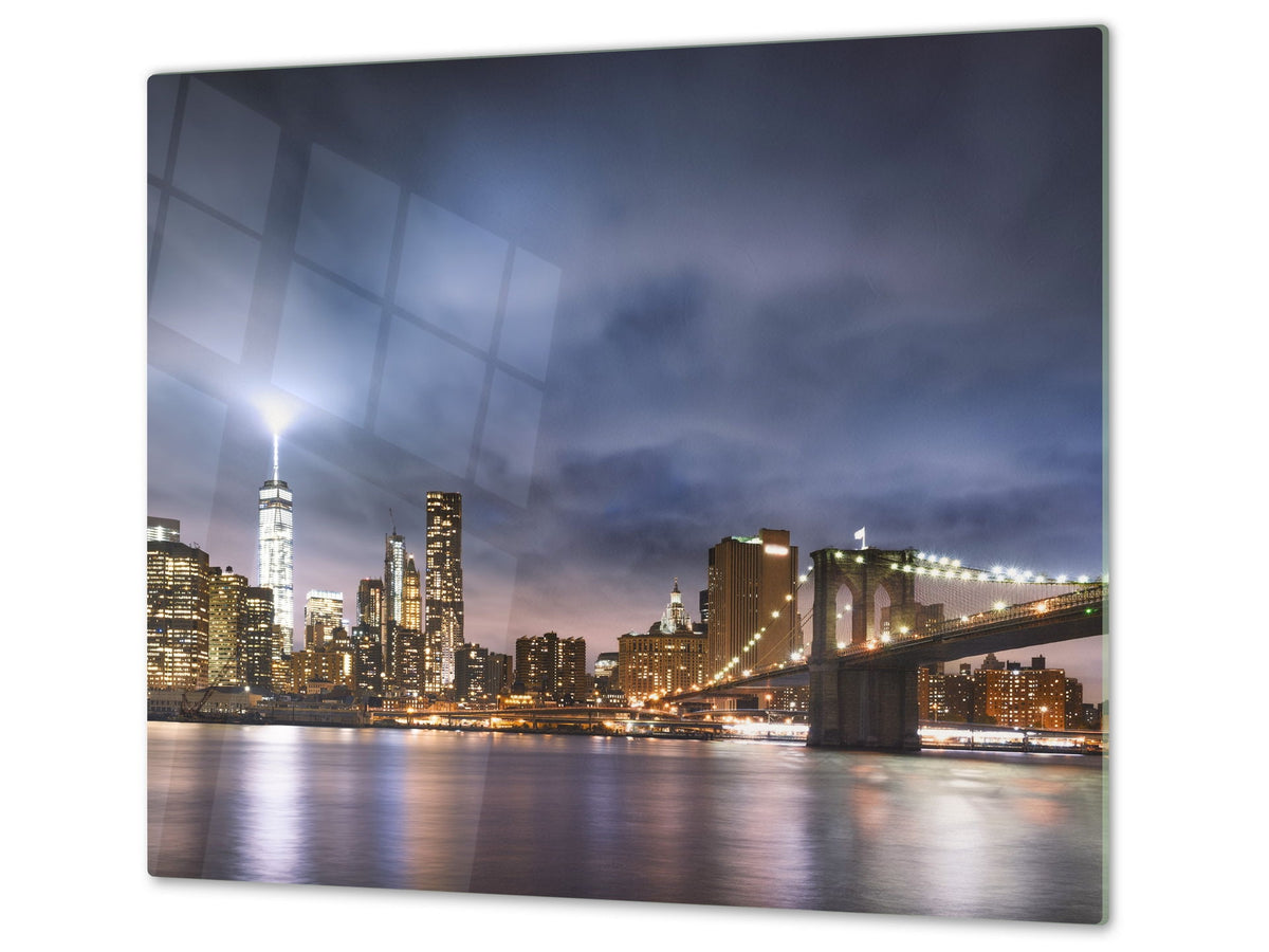 CUTTING BOARD and Cooktop Cover D11 Cities Series: marine coast 4