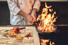 Tempered GLASS Kitchen Board – Impact & Scratch Resistant D10A Textures Series A: Stone 11