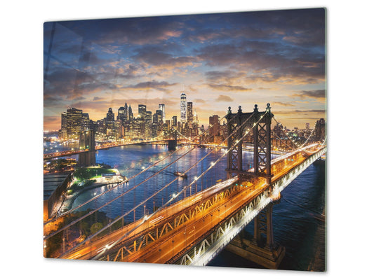 CUTTING BOARD and Cooktop Cover D11 Cities Series: bridge 2