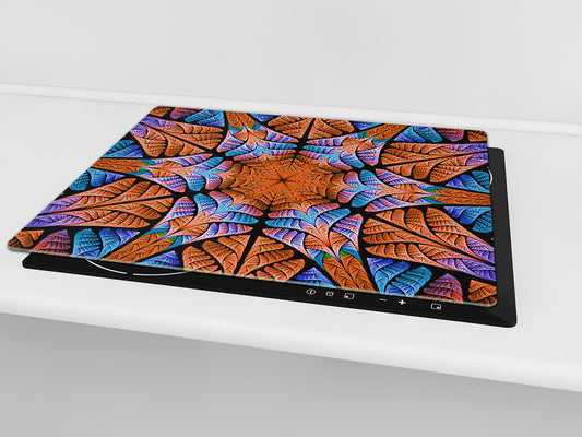 Glass stove top 60D21: Moroccan rose 2