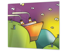 Tempered GLASS Kitchen Board D16 Blurby World: Berth