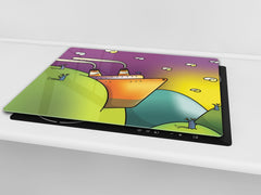 Tempered GLASS Kitchen Board D16 Blurby World: Berth