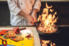 Tempered GLASS Kitchen Board D16 Blurby World: Call of the hills