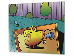 Tempered GLASS Kitchen Board D16 Blurby World: Pooper