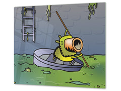 Tempered GLASS Kitchen Board D16 Blurby World: Punt