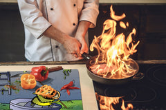 Tempered GLASS Kitchen Board D16 Blurby World: Punt