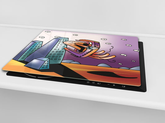 Tempered GLASS Kitchen Board D16 Blurby World: Salty