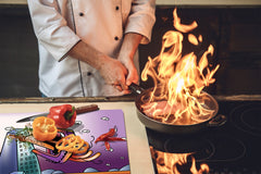 Tempered GLASS Kitchen Board D16 Blurby World: Salty