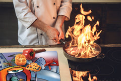 Tempered GLASS Kitchen Board D16 Blurby World: Stop