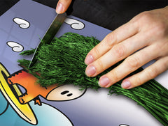 Tempered GLASS Kitchen Board D16 Blurby World: Wave