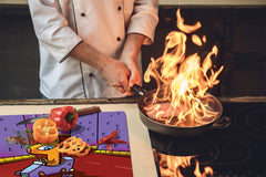 Tempered GLASS Kitchen Board D16 Blurby World: Wheelsoff