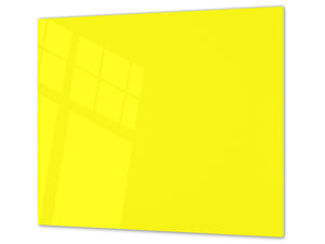 Tempered GLASS Kitchen Board D18 Series of colors: Lemon Yellow
