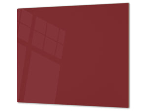 Planche à découper en verre trempé – Couvre-cuisinière; D18 Série de couleurs: Rouge Violet