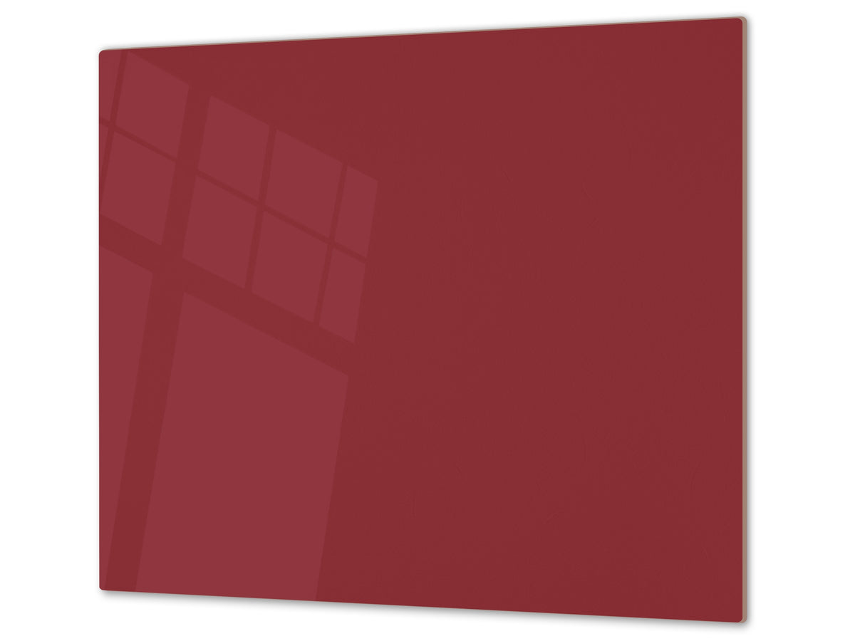 Tempered GLASS Kitchen Board D18 Series of colors: Burgundy