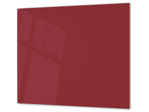 Planche à découper en verre trempé – Couvre-cuisinière; D18 Série de couleurs: Bordeaux