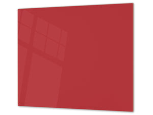 Schneidbrett aus Hartglas und schützende Arbeitsoberfläche; D18 Reihe von Farben: Dark Red