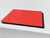 Schneidbrett aus Hartglas und schützende Arbeitsoberfläche; D18 Reihe von Farben: Bright Red