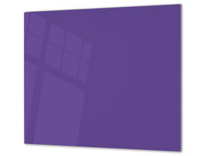 Planche à découper en verre trempé – Couvre-cuisinière; D18 Série de couleurs: Violet