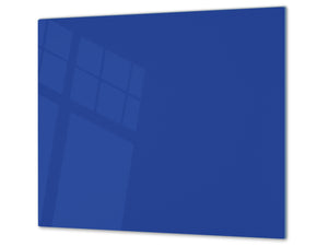 Planche à découper en verre trempé – Couvre-cuisinière; D18 Série de couleurs: Bleu Impérial