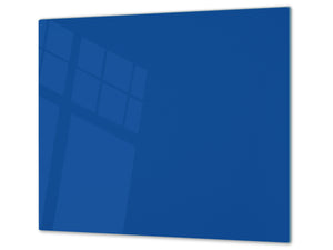Planche à découper en verre trempé – Couvre-cuisinière; D18 Série de couleurs: Bleu