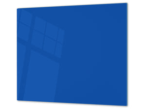Planche à découper en verre trempé – Couvre-cuisinière; D18 Série de couleurs: Bleu Trafic