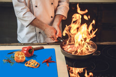 Tempered GLASS Kitchen Board D18 Series of colors: Sky Blue