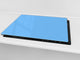 Planche à découper en verre trempé – Couvre-cuisinière; D18 Série de couleurs: Bleu Pastel