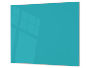 Planche à découper en verre trempé – Couvre-cuisinière; D18 Série de couleurs: Turquoise