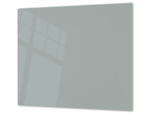 Planche à découper en verre trempé – Couvre-cuisinière; D18 Série de couleurs: Gris Moyen