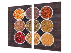 Glass Kitchen Board 60D03A: Healthy spices