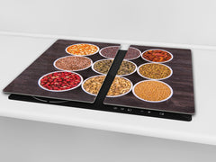 Glass Kitchen Board 60D03A: Healthy spices