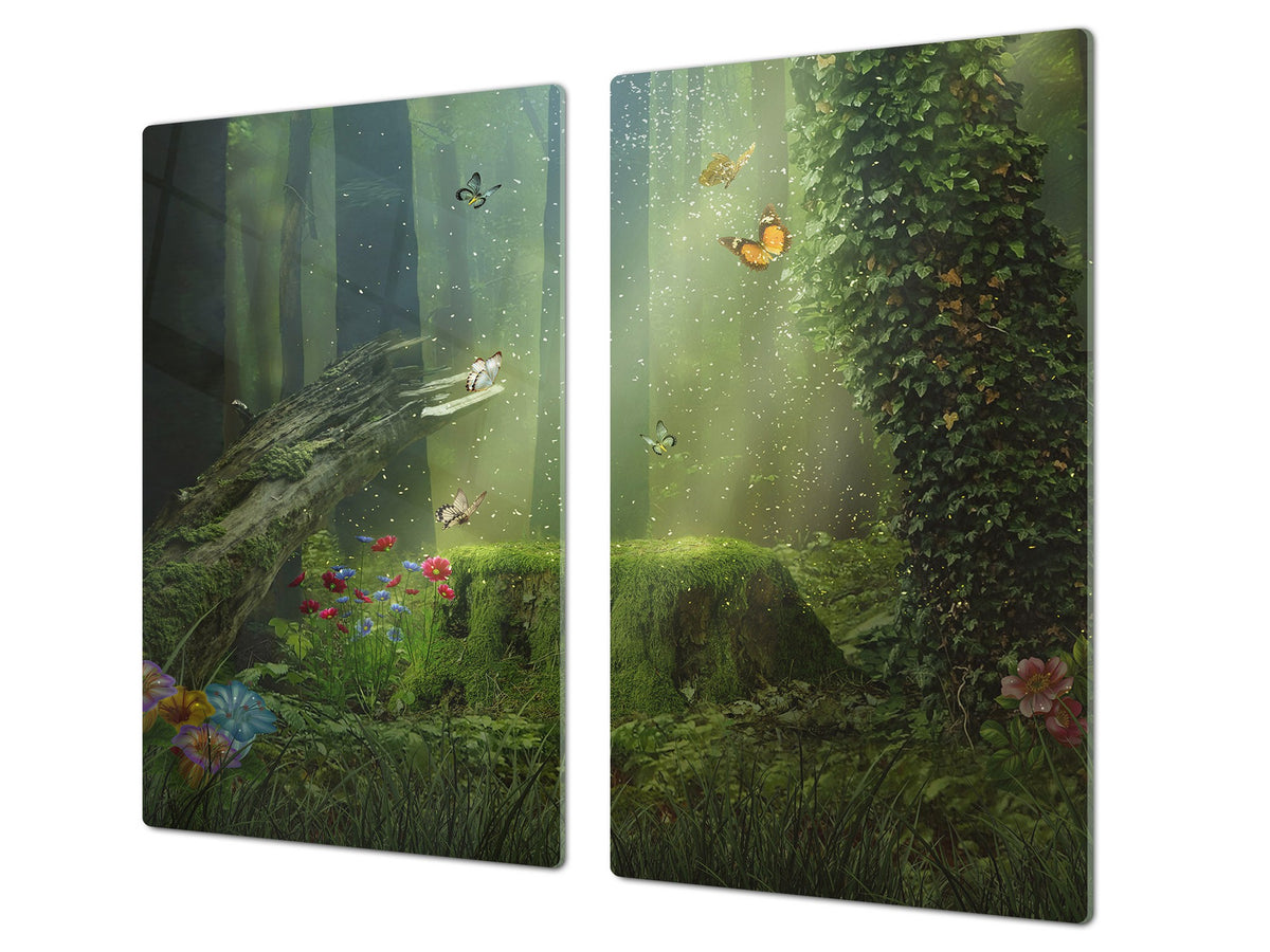 Glass Pastry Board 60D18: Forest aura