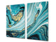 Chopping Board - Worktop saver and Pastry Board - Glass Cutting Board D23 Colourful abstractions: New ocean briefing