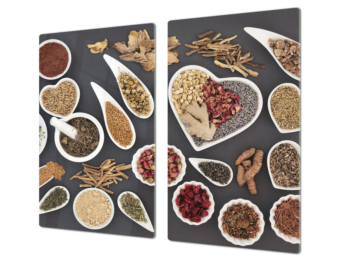 Glass Kitchen Board 60D03A: I love spices 2