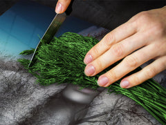 Glass stove top 60D19: A woman in the branches of trees