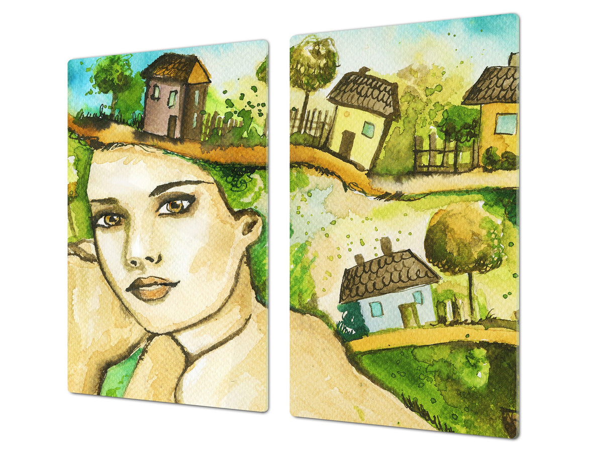 Glass stove top 60D19: Home on the head