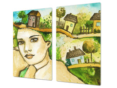 Glass stove top 60D19: Home on the head