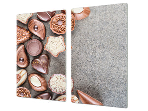 TEMPERED GLASS CHOPPING BOARD 60D13: Chocolates 1