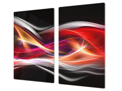 Induktionskochfeldabdeckung 60D14: Bunte Welle 1