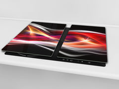 Induktionskochfeldabdeckung 60D14: Bunte Welle 1