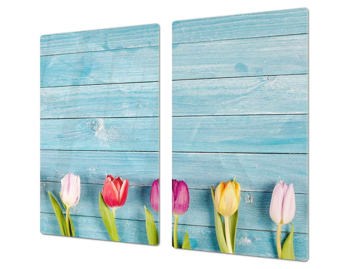 Induction Cooktop cover 60D06A: Colorful tulips 1
