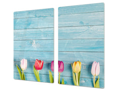 Induction Cooktop cover 60D06A: Colorful tulips 1