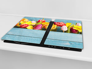 Induction Cooktop cover 60D06A: Colorful tulips 2
