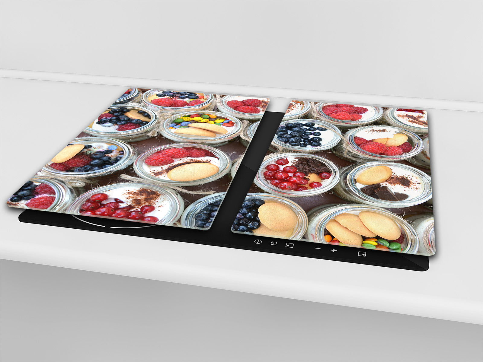 Tempered GLASS Cutting Board 60D16: Yogurt dessert