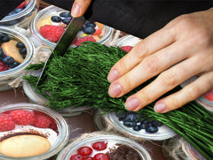 Tempered GLASS Cutting Board 60D16: Yogurt dessert