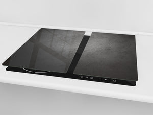 Tempered GLASS Kitchen Board – Impact & Scratch Resistant D10B Textures Series B: Dark Concrete