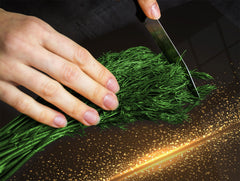 Tempered GLASS Cutting Board – Worktop saver and Pastry Board – Glass Kitchen Board; MEASURES: SINGLE: 60 x 52 cm (23,62” x 20,47”); DOUBLE: 30 x 52 cm (11,81” x 20,47”); D28 Golden Waves Series: Sparkling golden dust